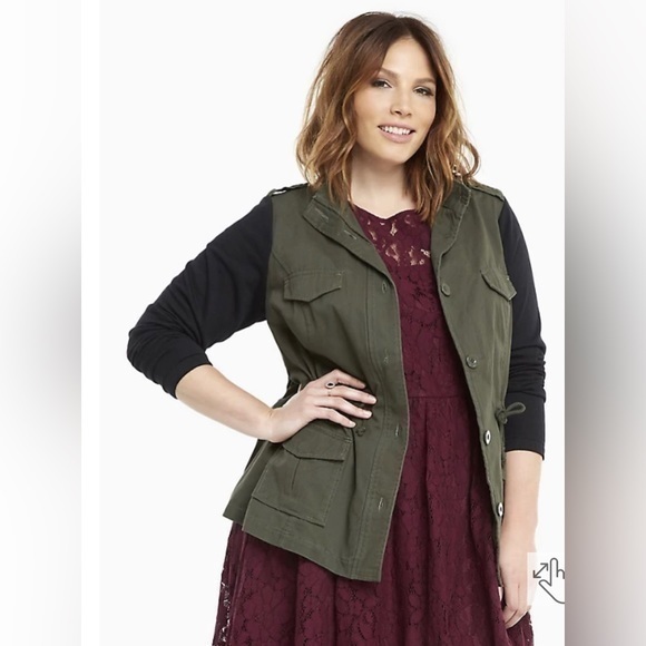 Torrid Twill & French Terry Utility Jacket - Picture 1 of 6